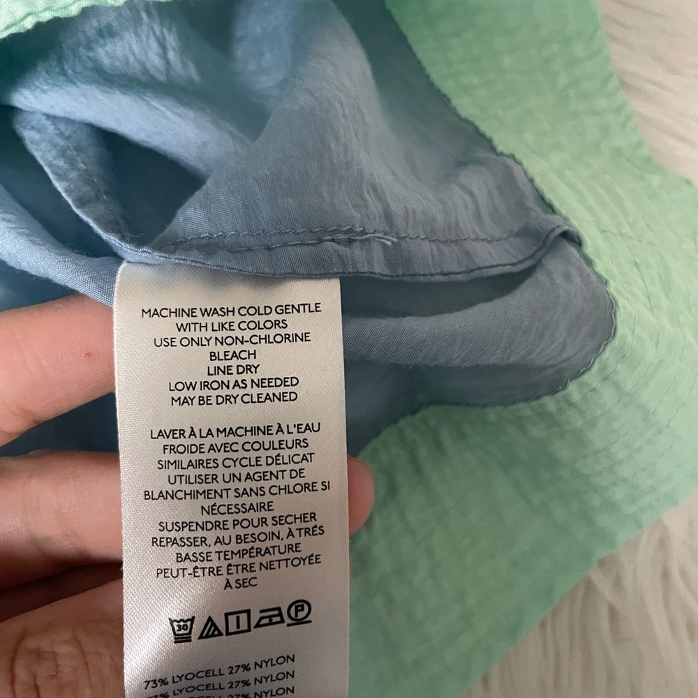 Anthropologie Colorblock Babydoll Top - Picture 7 of 8